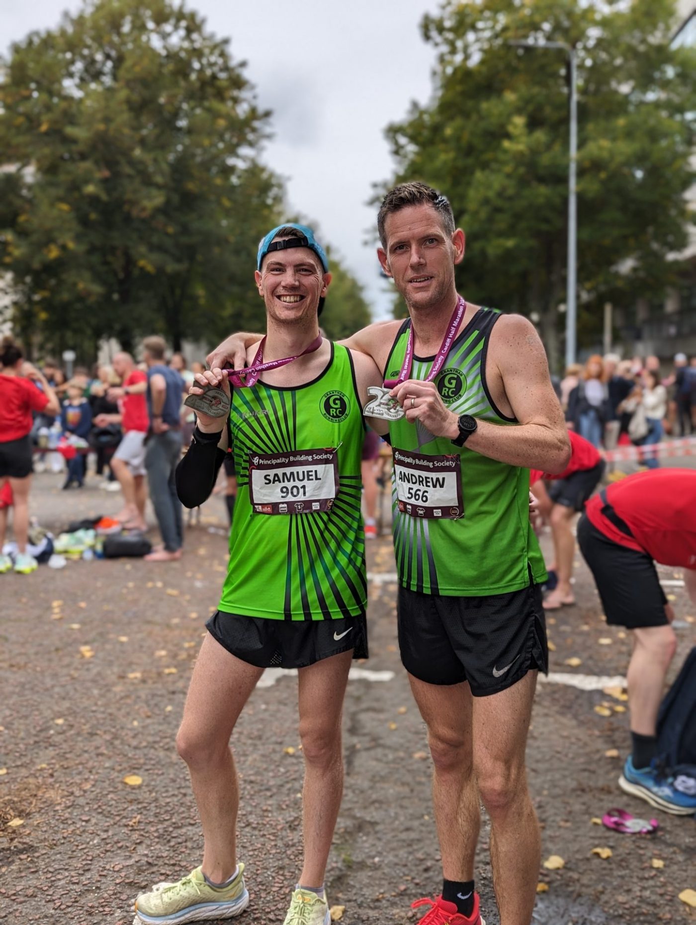 Sam Jepson and Andrew Pask, Cardiff Half Marathon, 2023